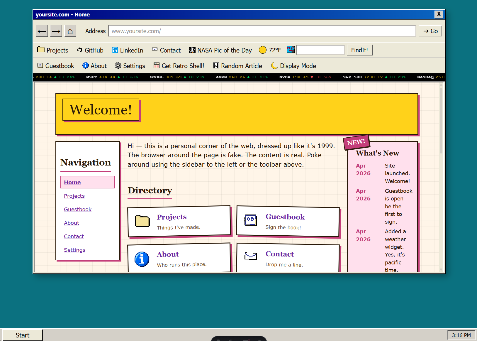 Retro Shell screenshot
